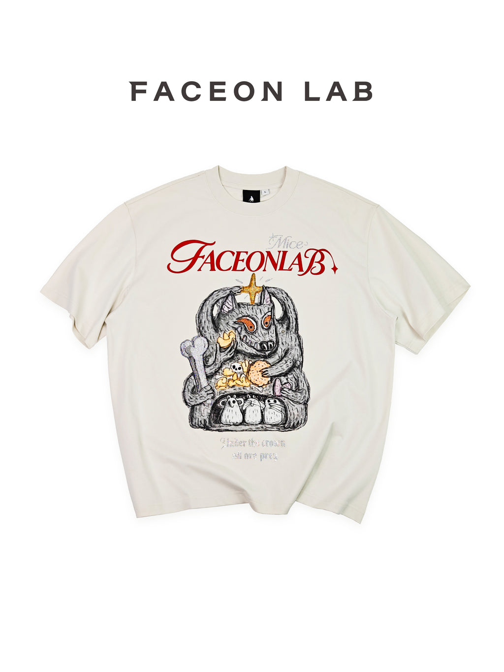 FACEONLAB Big Bad Wolf Warrior T-shirt