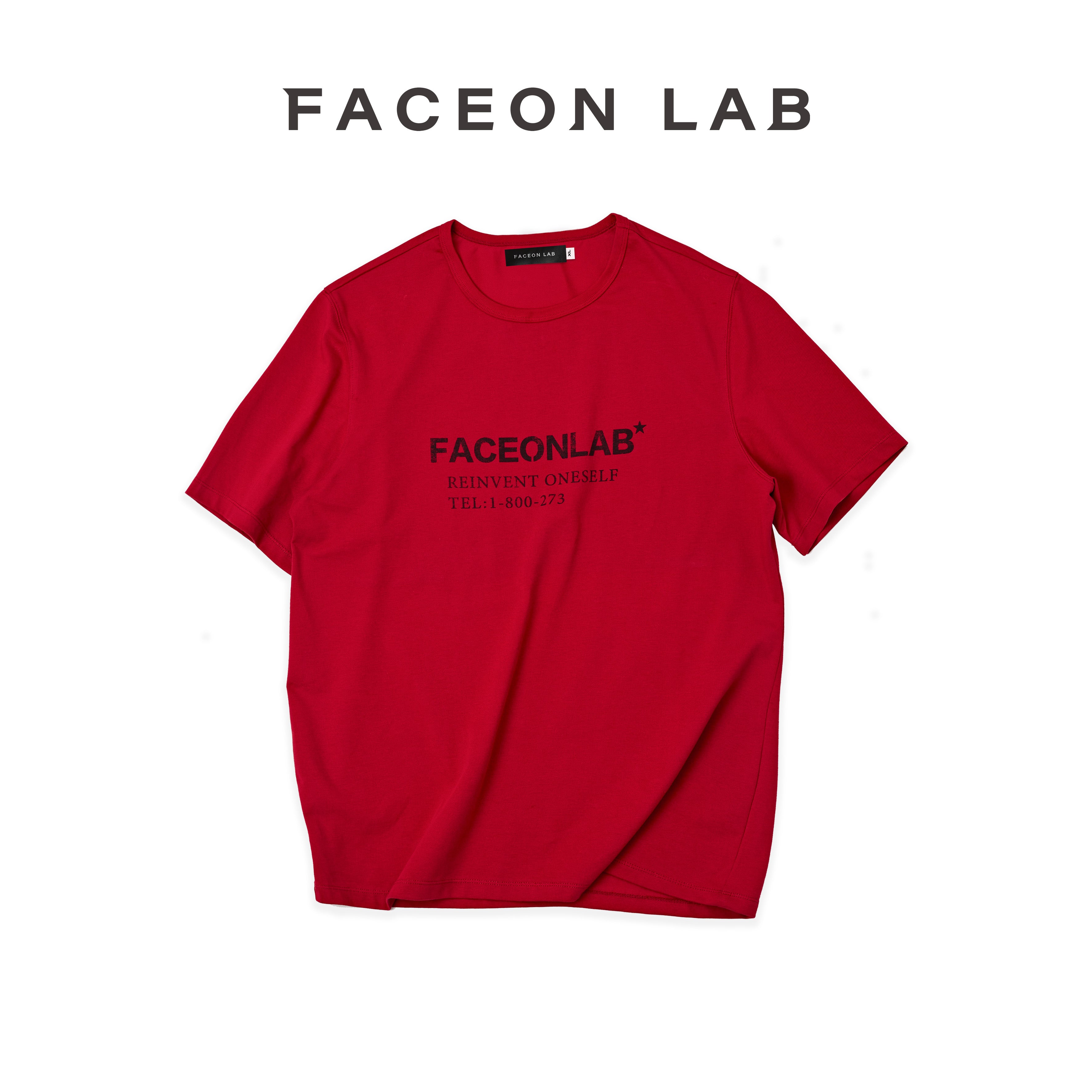FACEONLAB Basic Plain T-shirt
