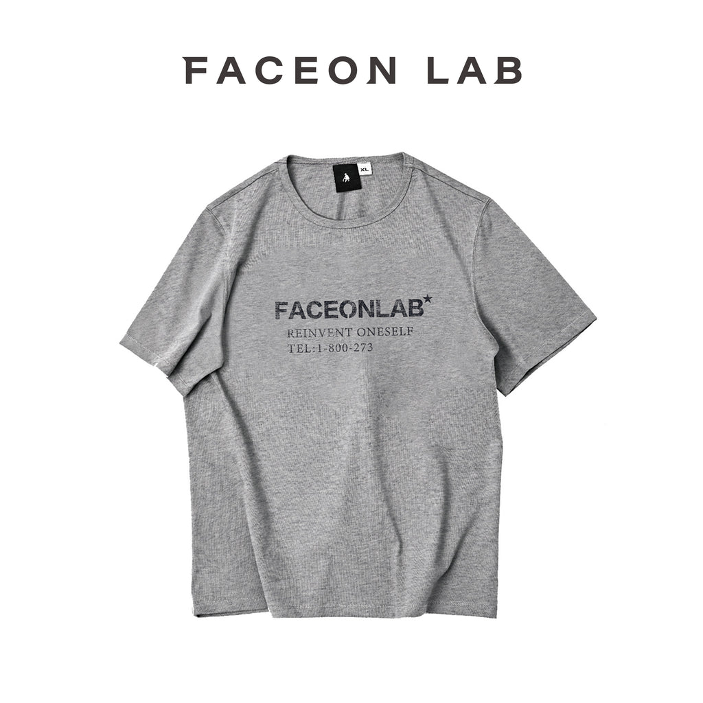FACEONLAB Basic Plain T-shirt