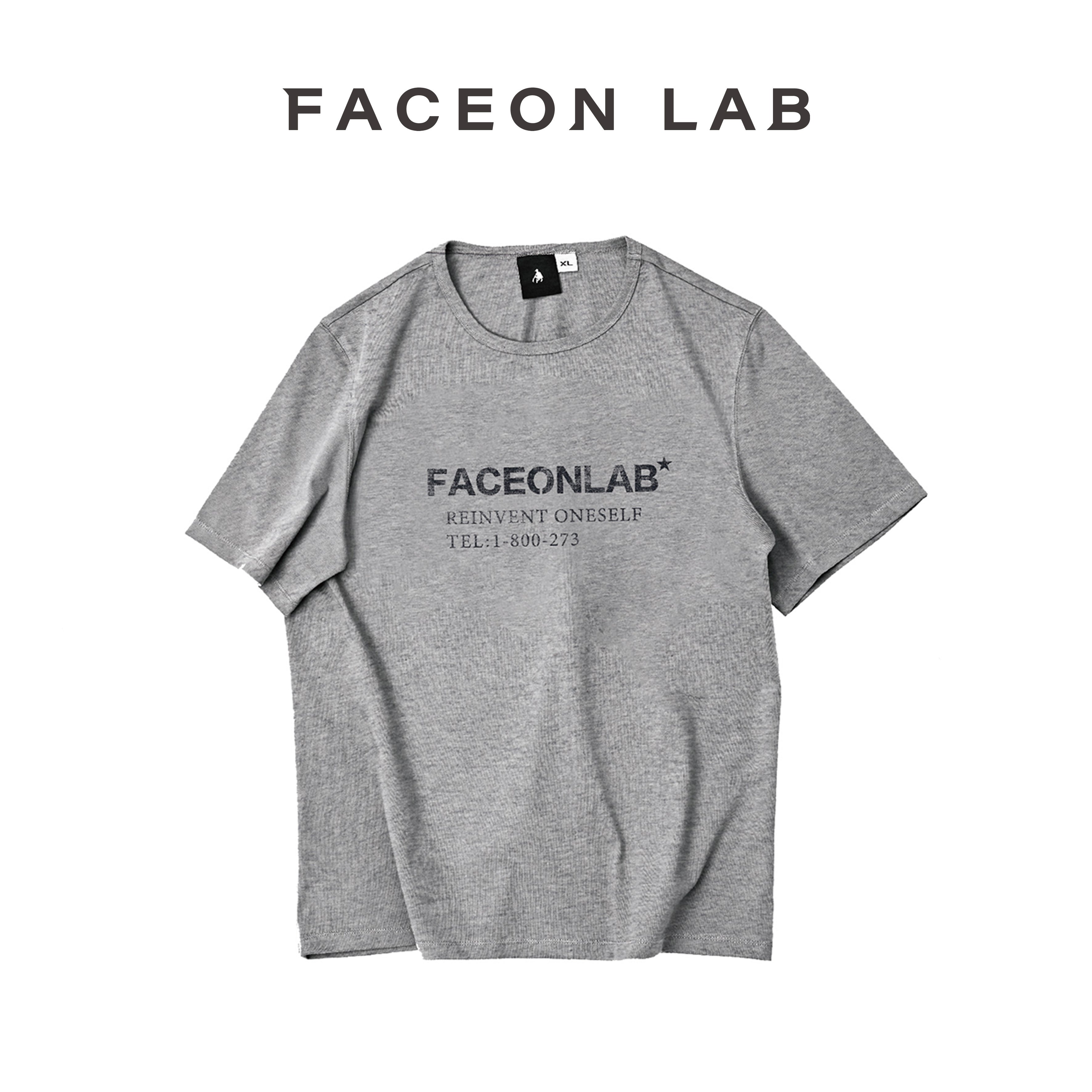 FACEONLAB Basic Plain T-shirt