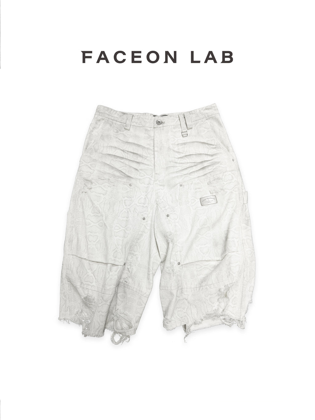 FACEONLAB Distressed Logger Pants