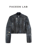 FACEONLAB Akira Denim Biker Jacket