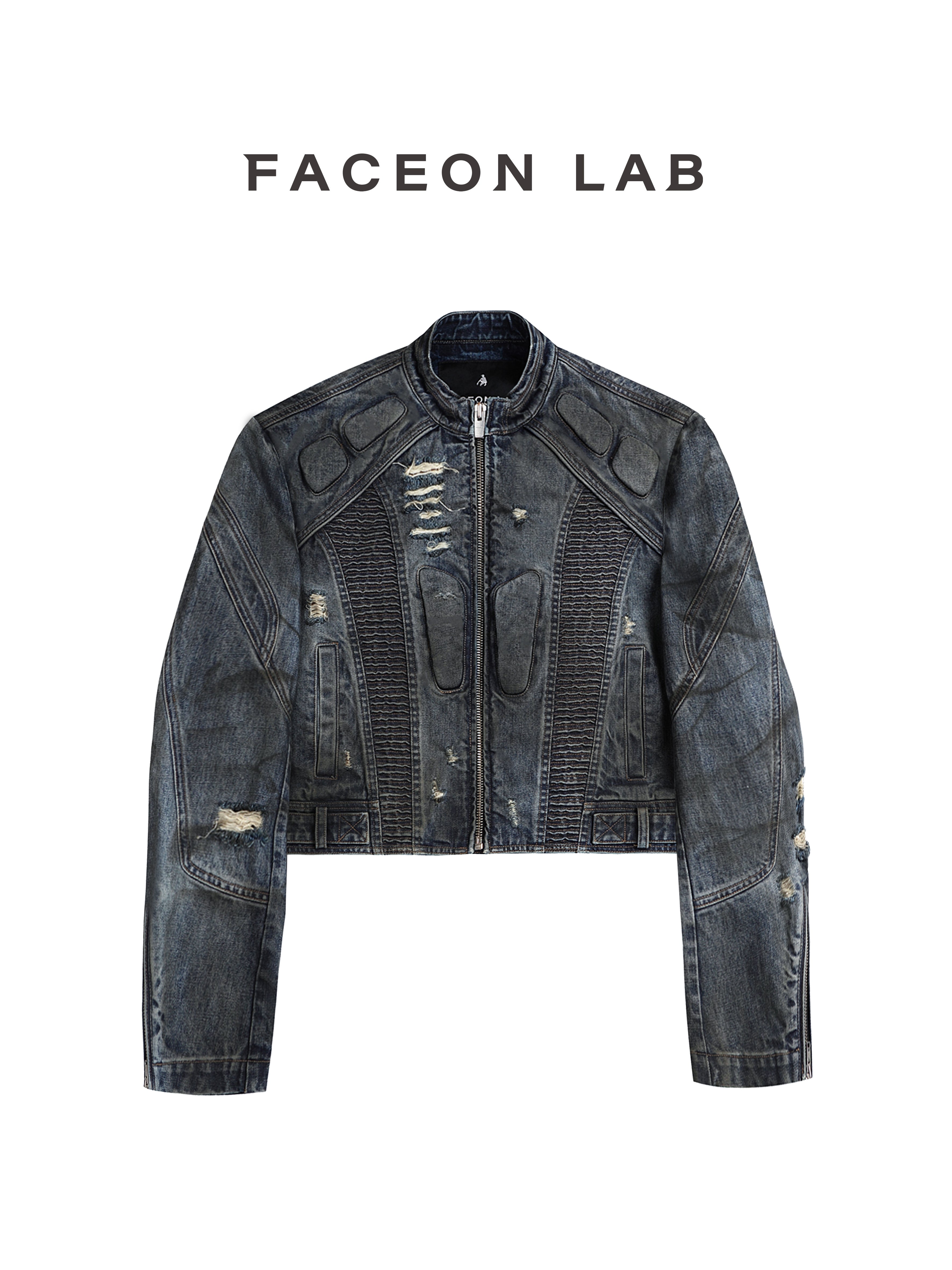 FACEONLAB Akira Denim Biker Jacket
