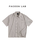 FACEONLAB Striped Short Sleeve Shirt