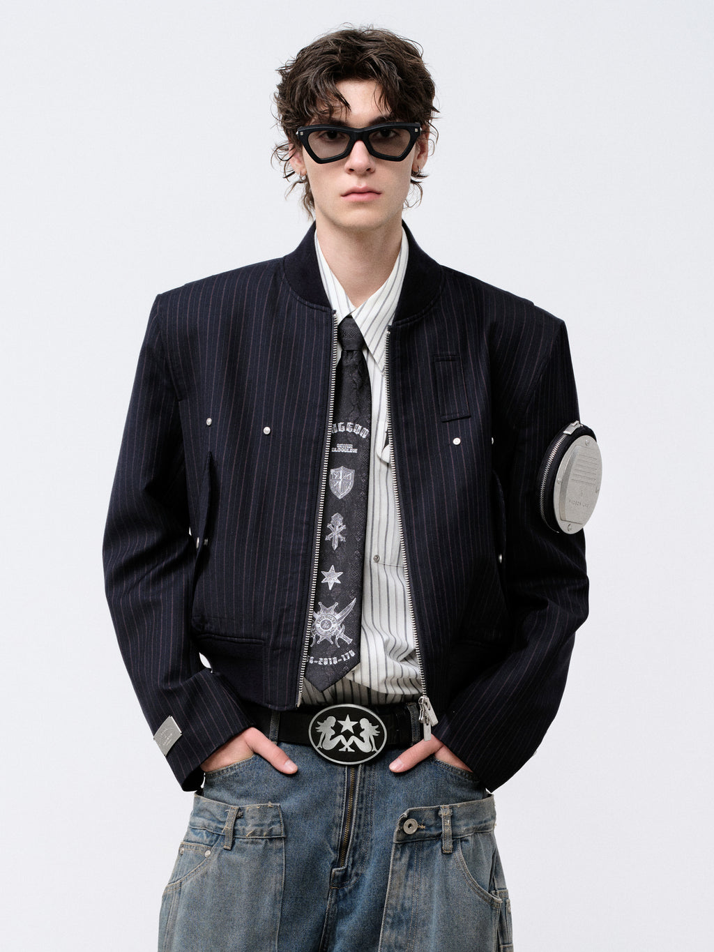 FACEONLAB Metal Emblem MA-1 Blazer Jacket
