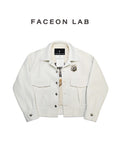 FACEONLAB Mounted Police Medal PU Leather Jacket