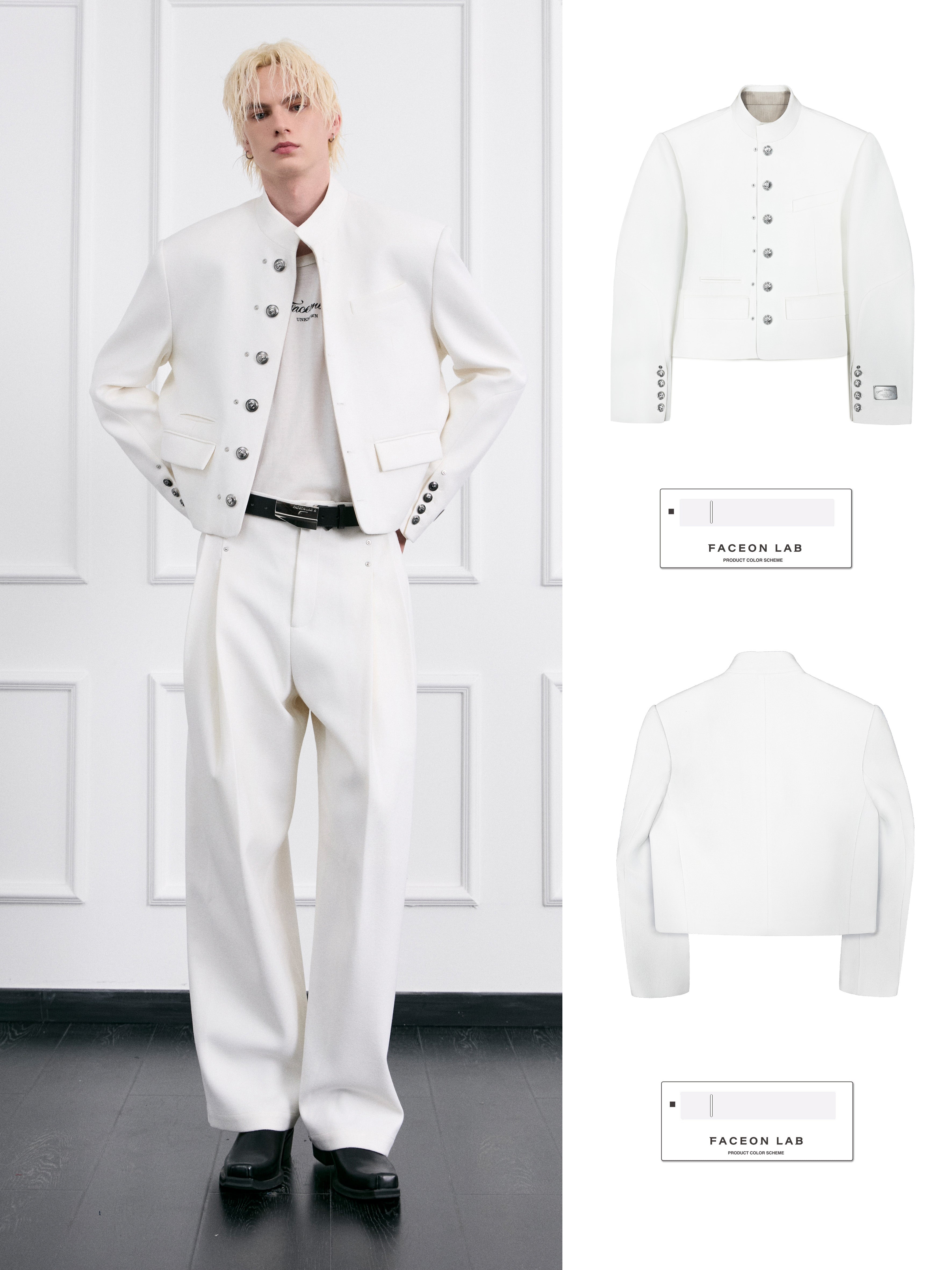 FACEONLAB Moon White Uniform Jacket