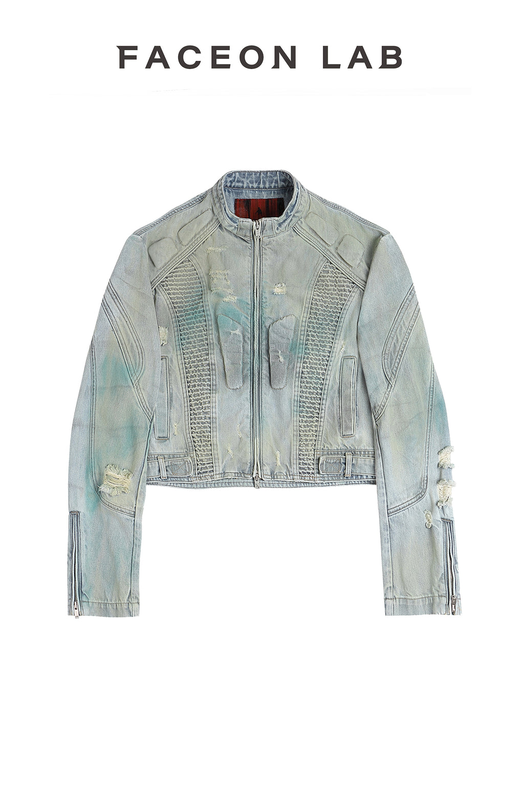 FACEONLAB Akira Denim Biker Jacket