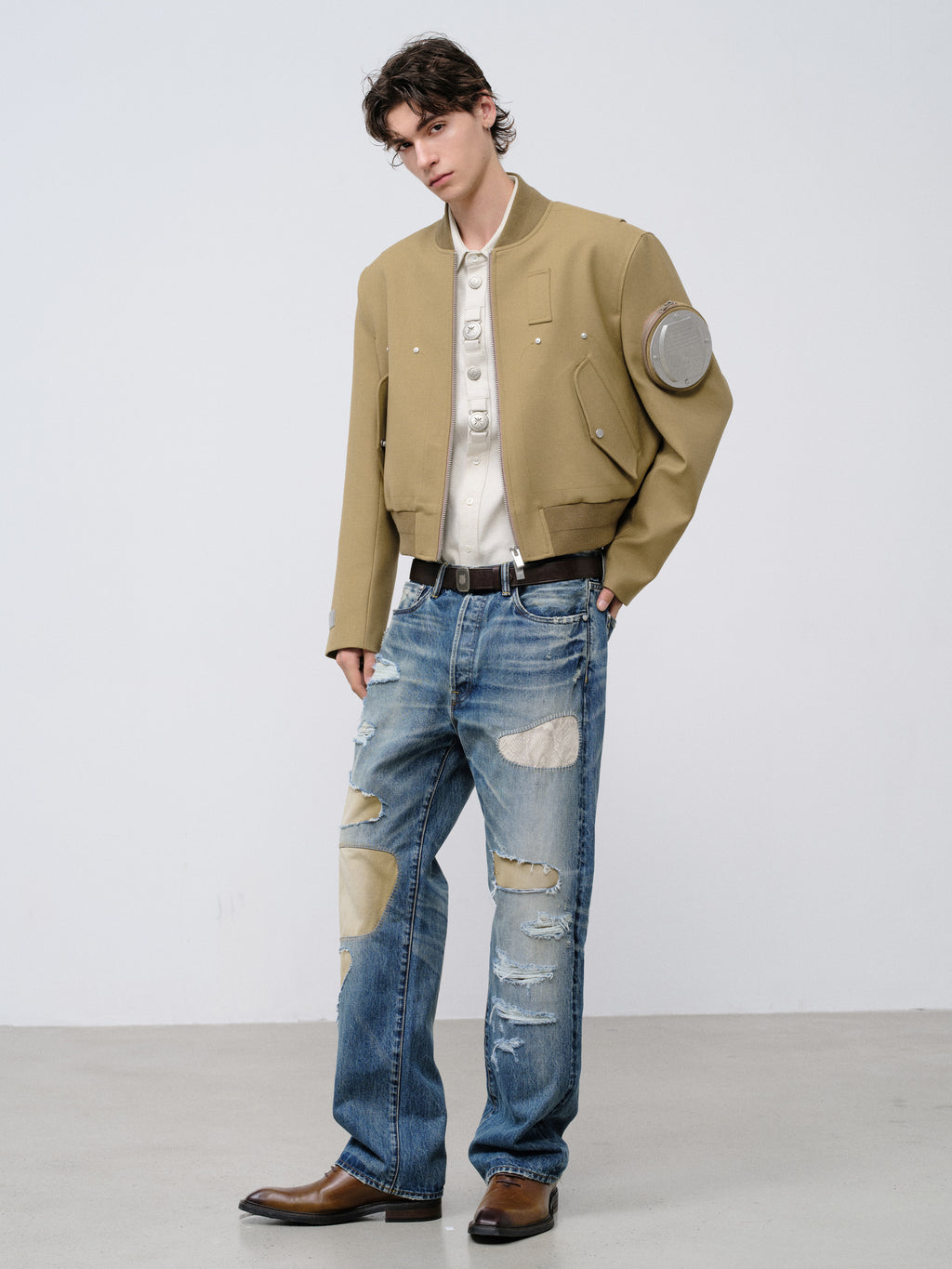 FACEONLAB Metal Emblem MA-1 Blazer Jacket