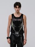 FACEONLAB Fierce Leopard Rhinestone Tank Top