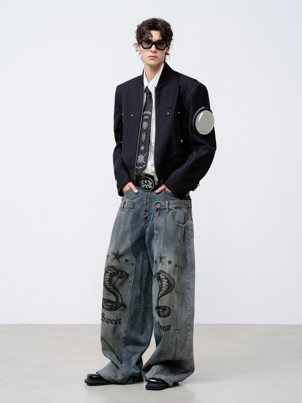 FACEONLAB Metal Emblem MA-1 Blazer Jacket
