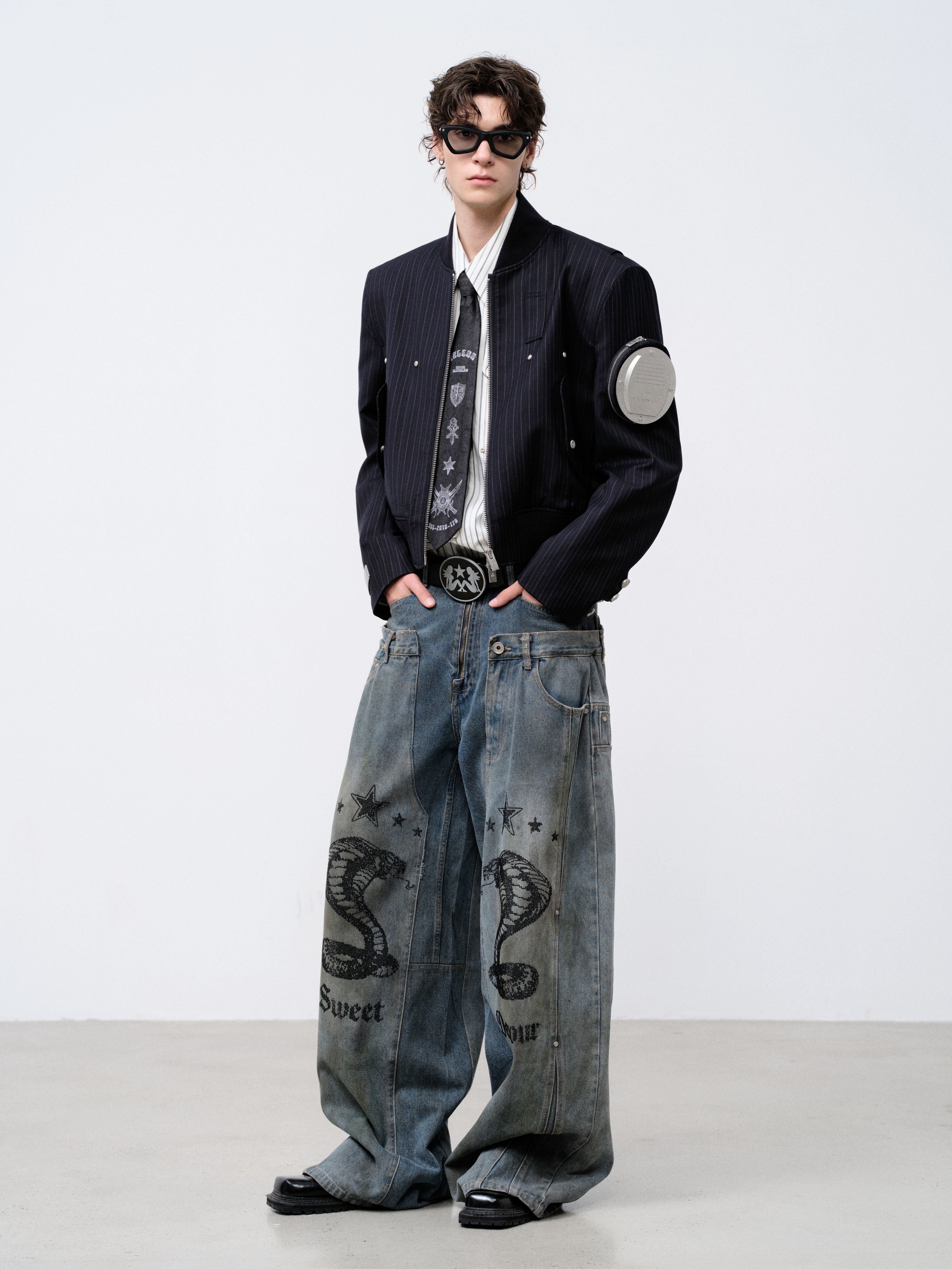 FACEONLAB Metal Emblem MA-1 Blazer Jacket
