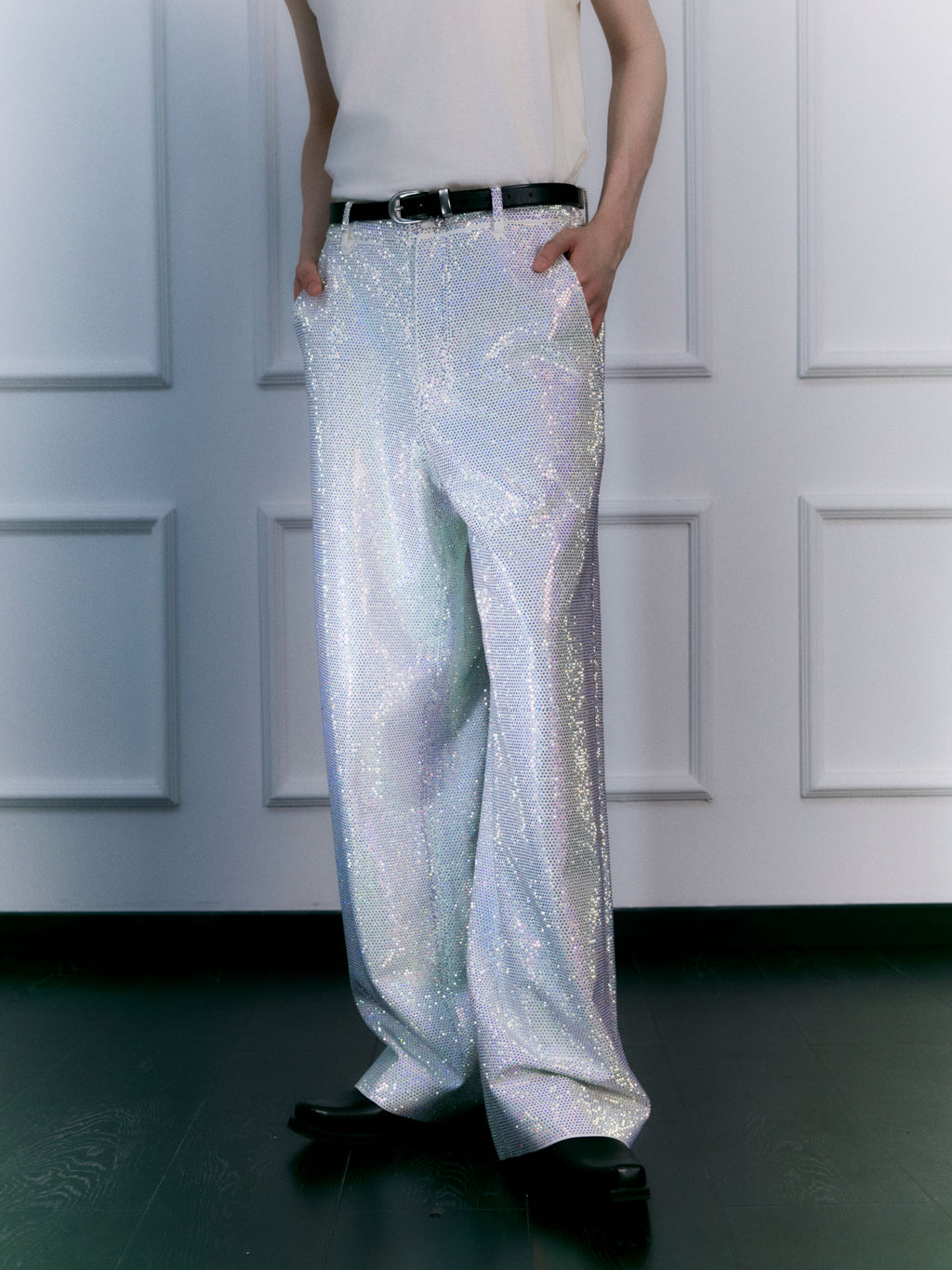 FACEONLAB Galaxy Rhinestone Sparkle Trousers