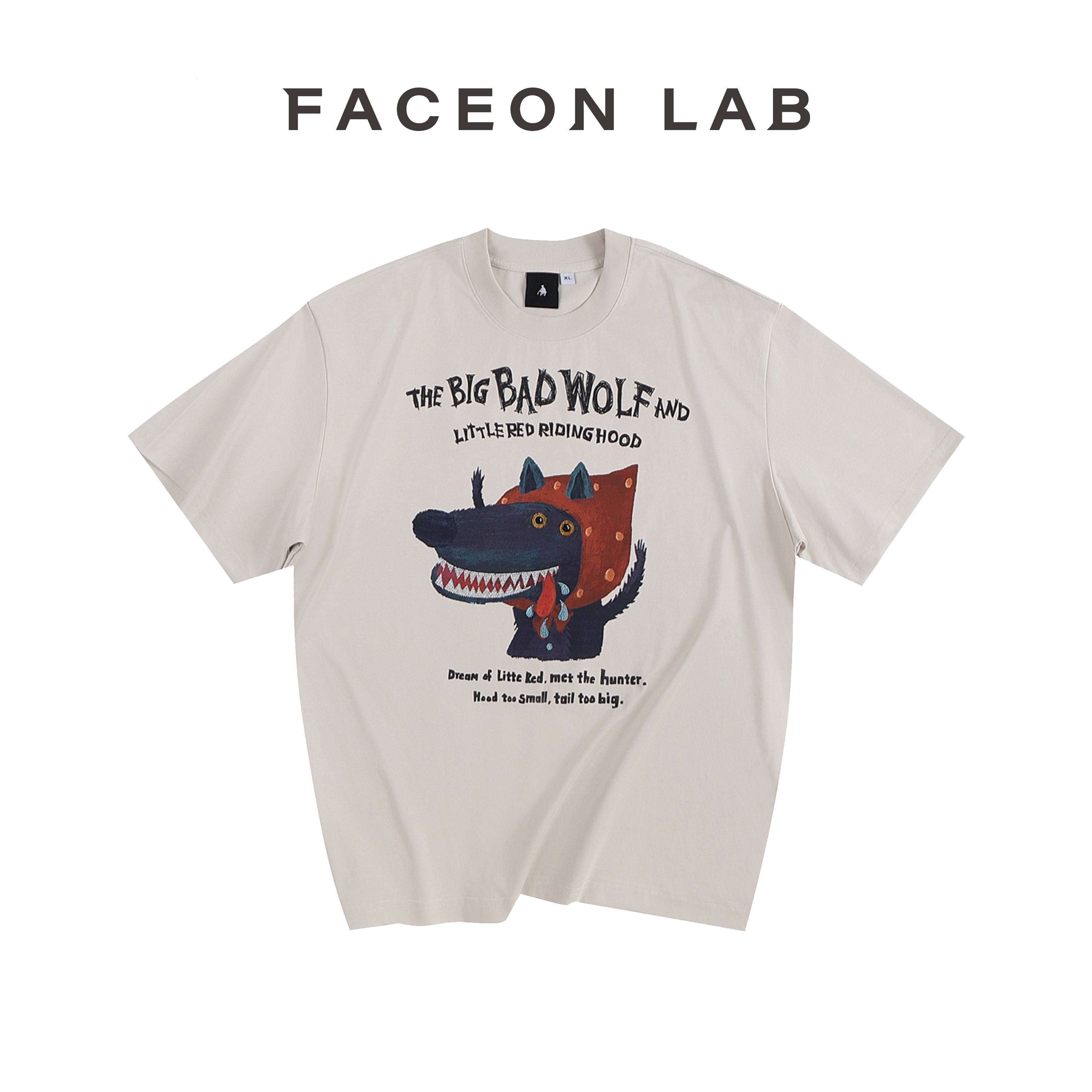 FACEONLAB Dark Fairy Tale Big Bad Wolf Graphic Tee