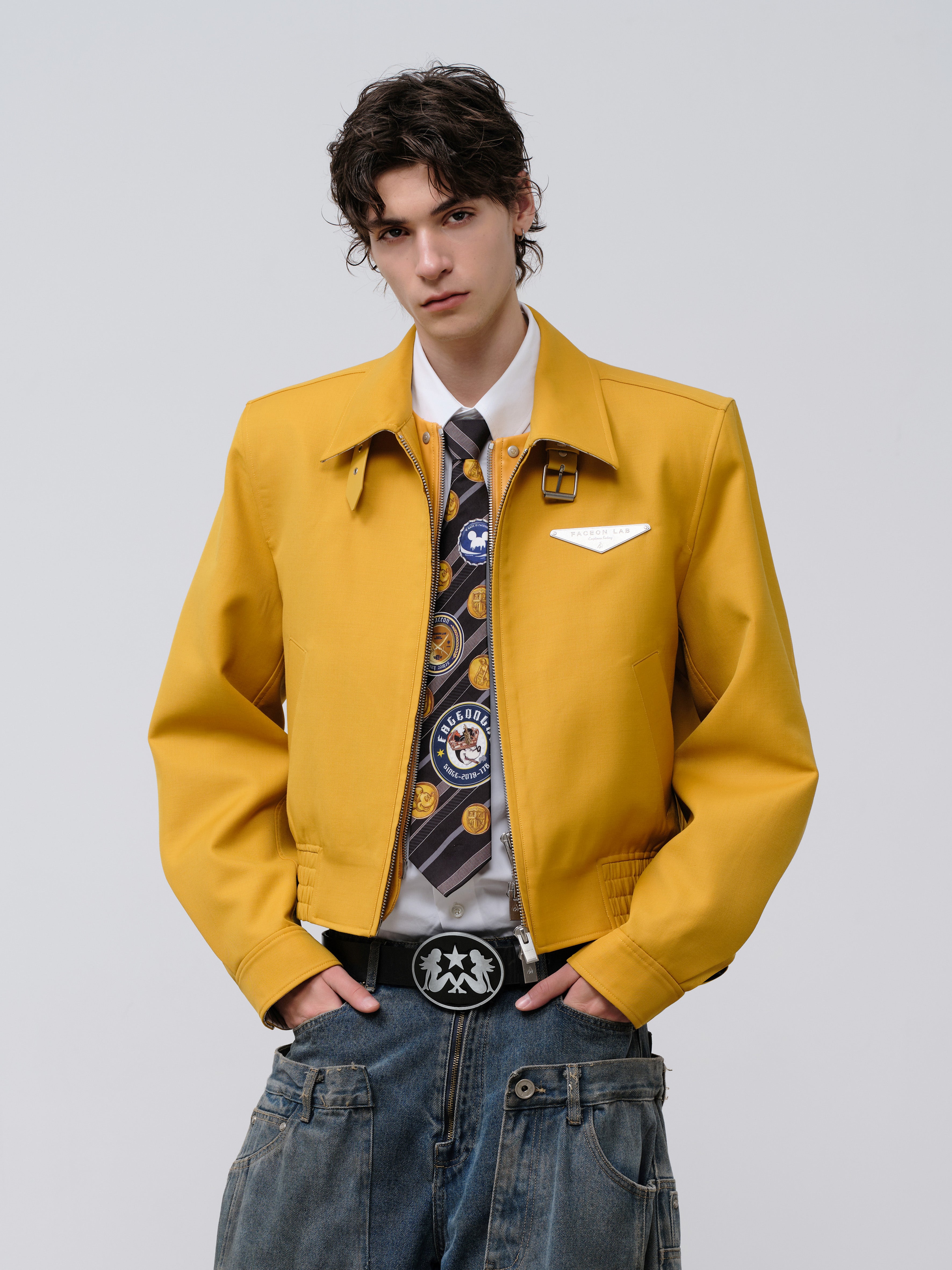 FACEONLAB Short Wool Jacket