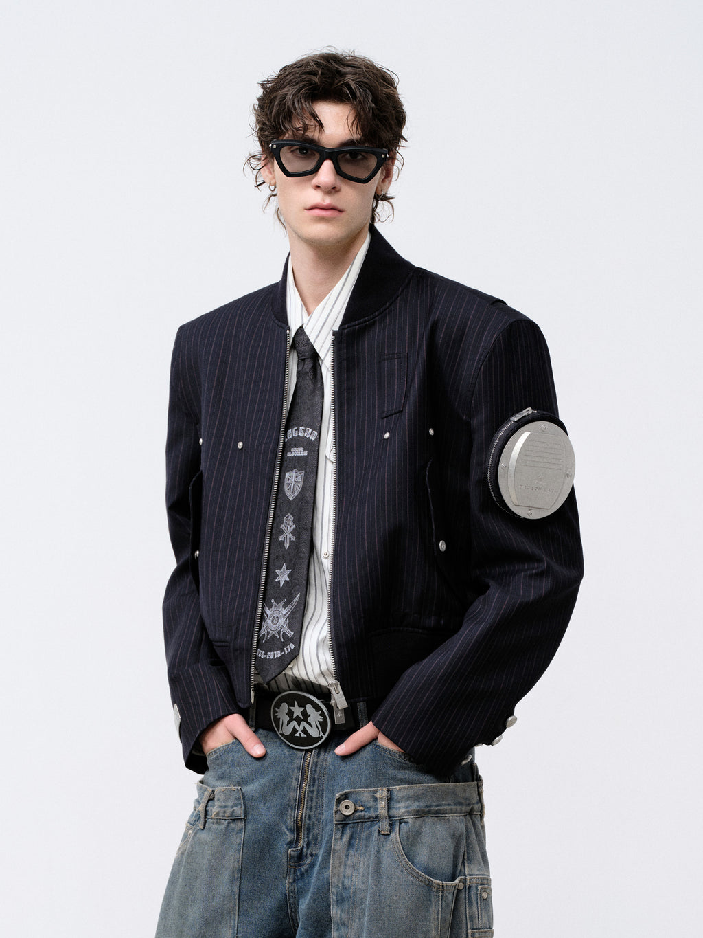 FACEONLAB Metal Emblem MA-1 Blazer Jacket