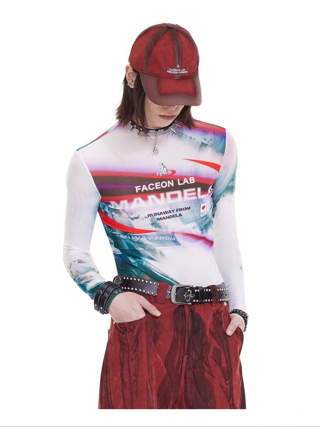 FACEONLAB Distressed Ripped Oil Stain Cap