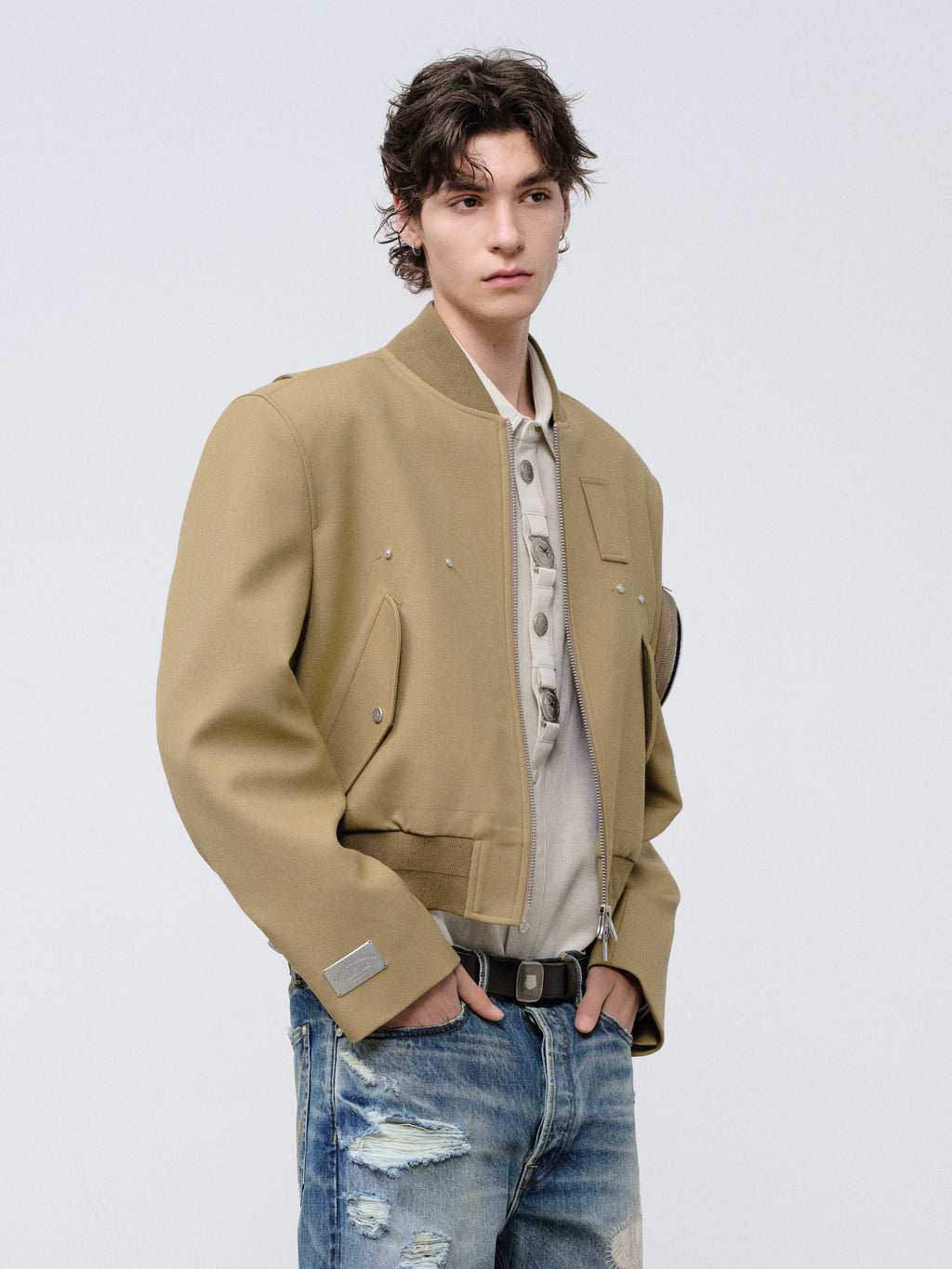 FACEONLAB Metal Emblem MA-1 Blazer Jacket