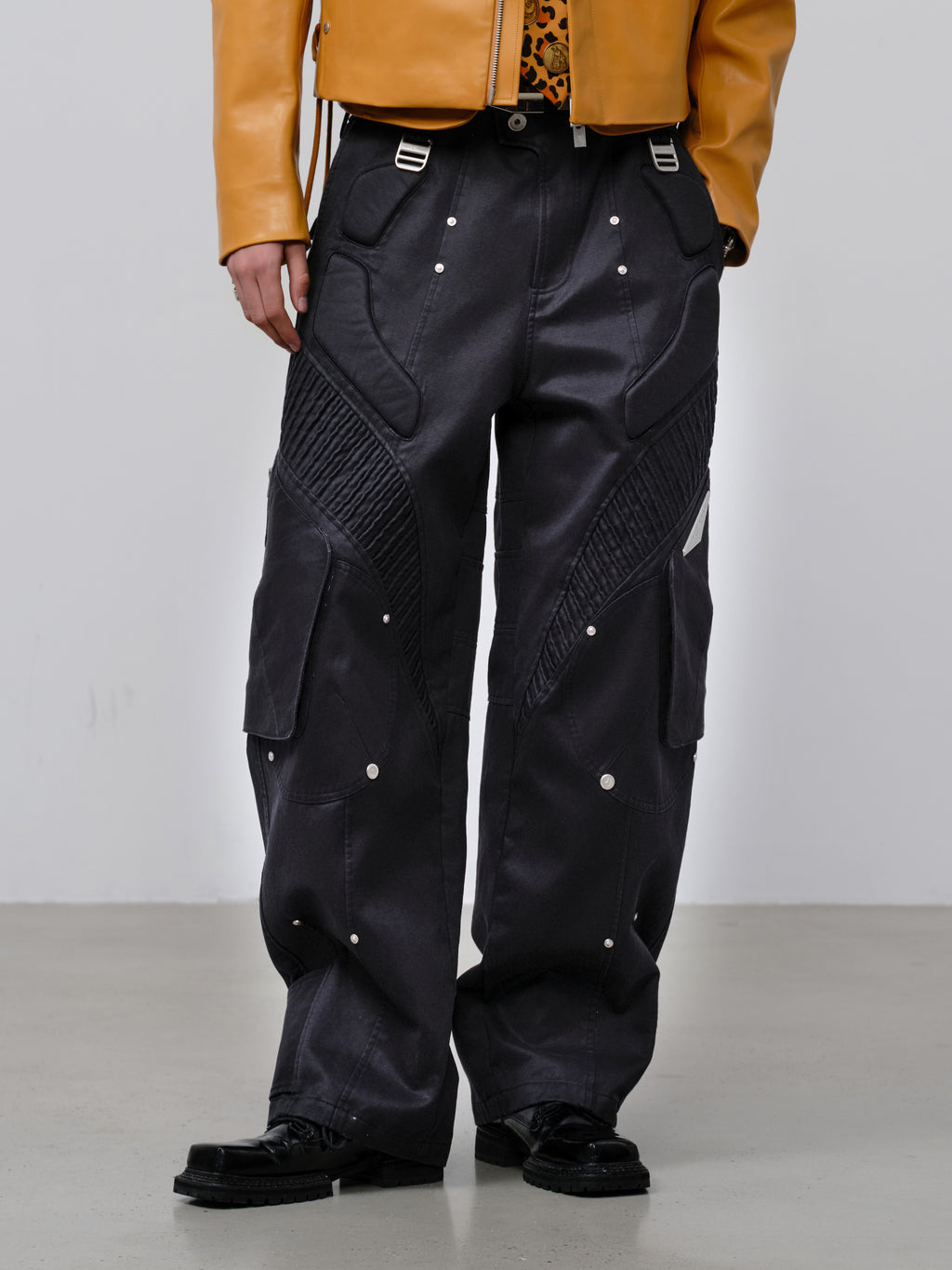 FACEONLAB Washed Submarine Soldier Shell Cargo Pants