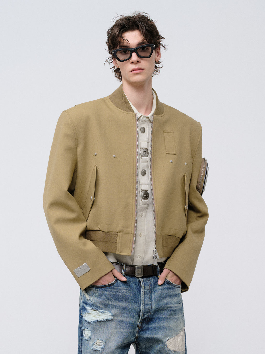 FACEONLAB Metal Emblem MA-1 Blazer Jacket