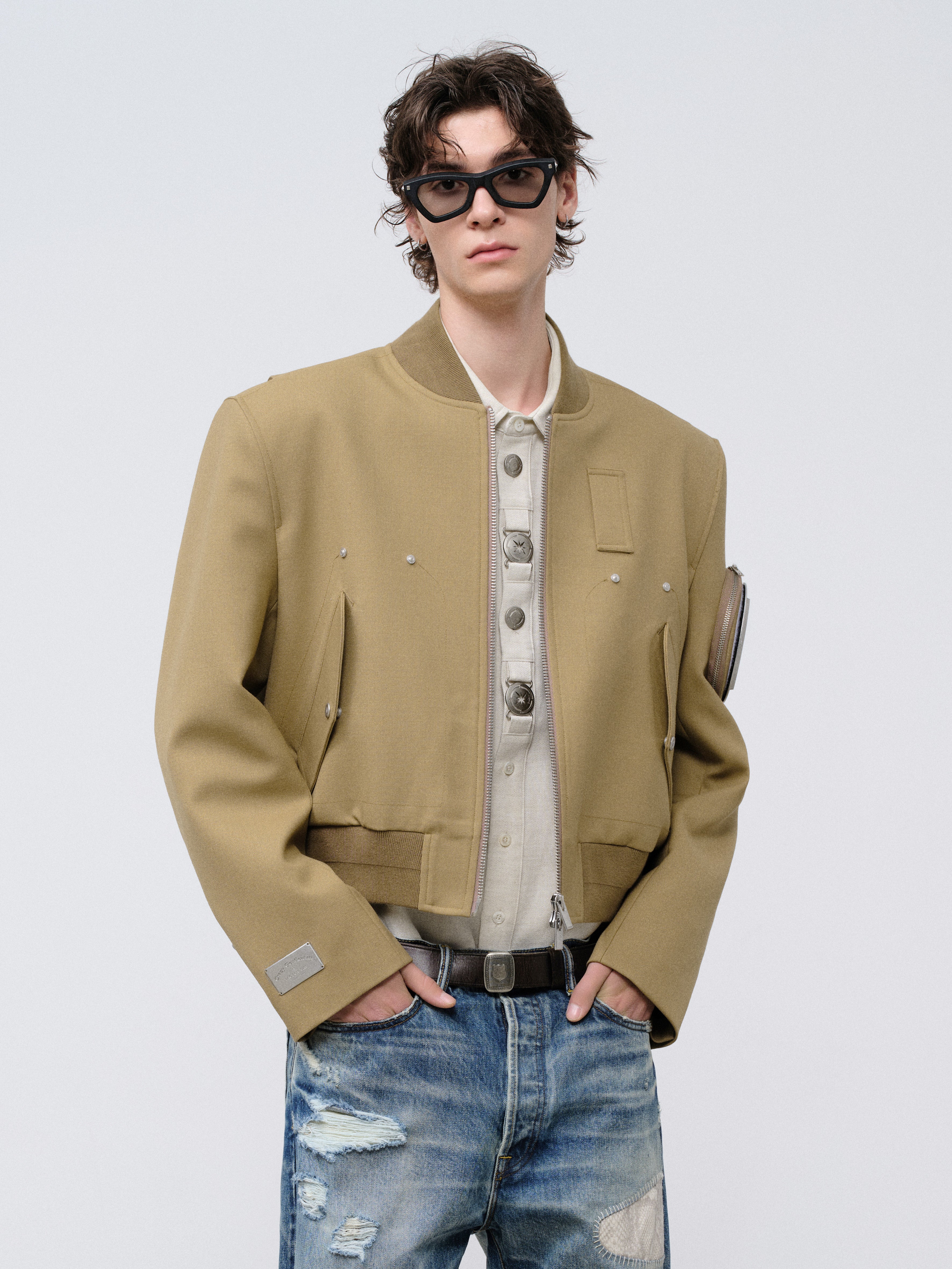 FACEONLAB Metal Emblem MA-1 Blazer Jacket