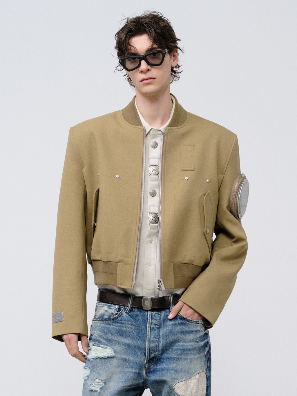 FACEONLAB Metal Emblem MA-1 Blazer Jacket