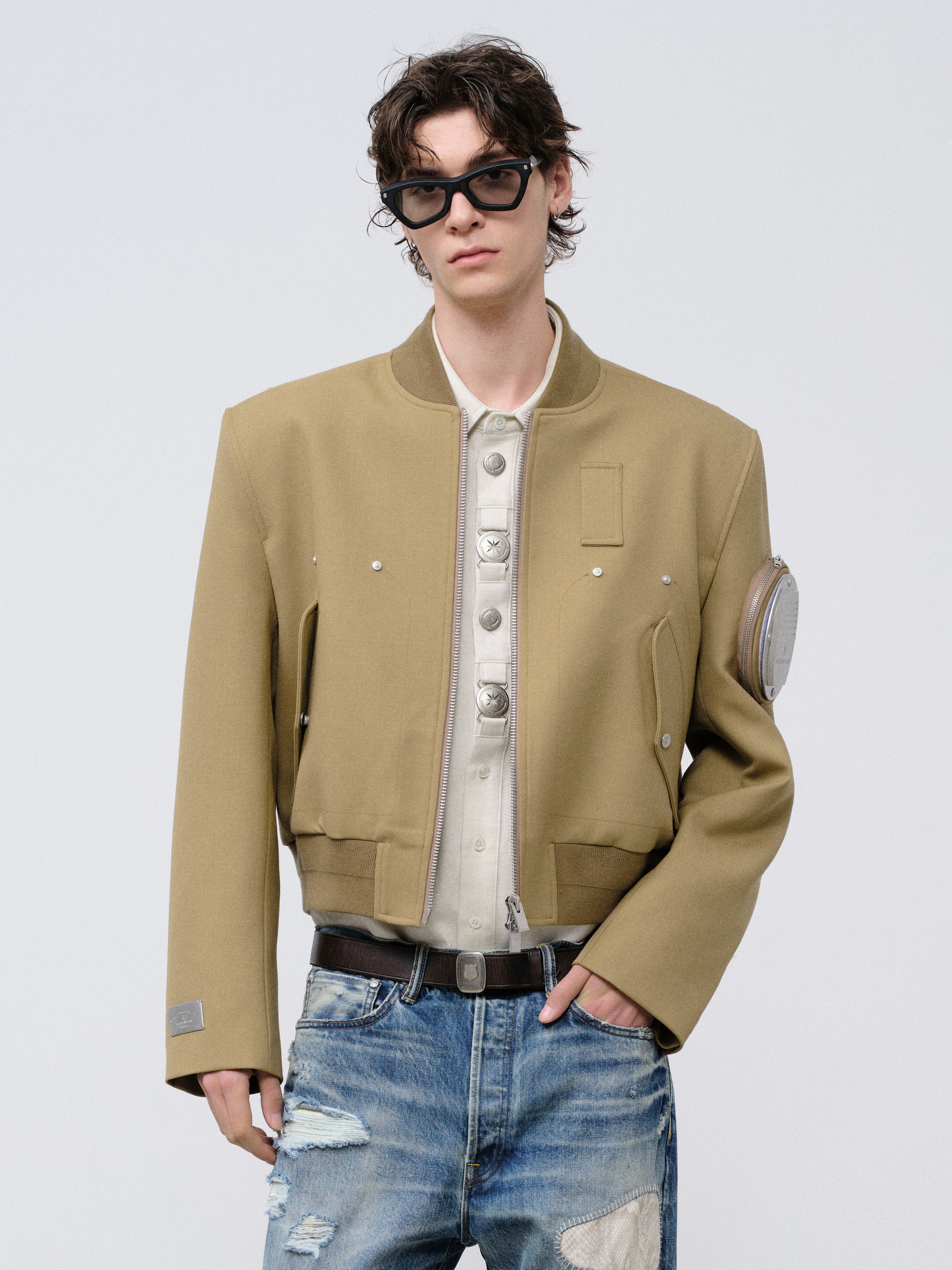 FACEONLAB Metal Emblem MA-1 Blazer Jacket