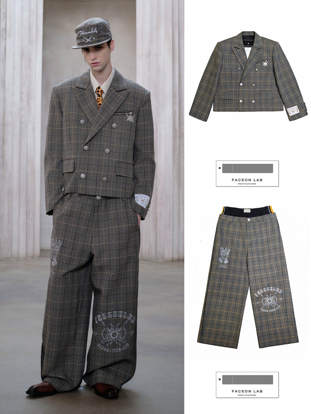 FACEONLAB King Plaid Suit
