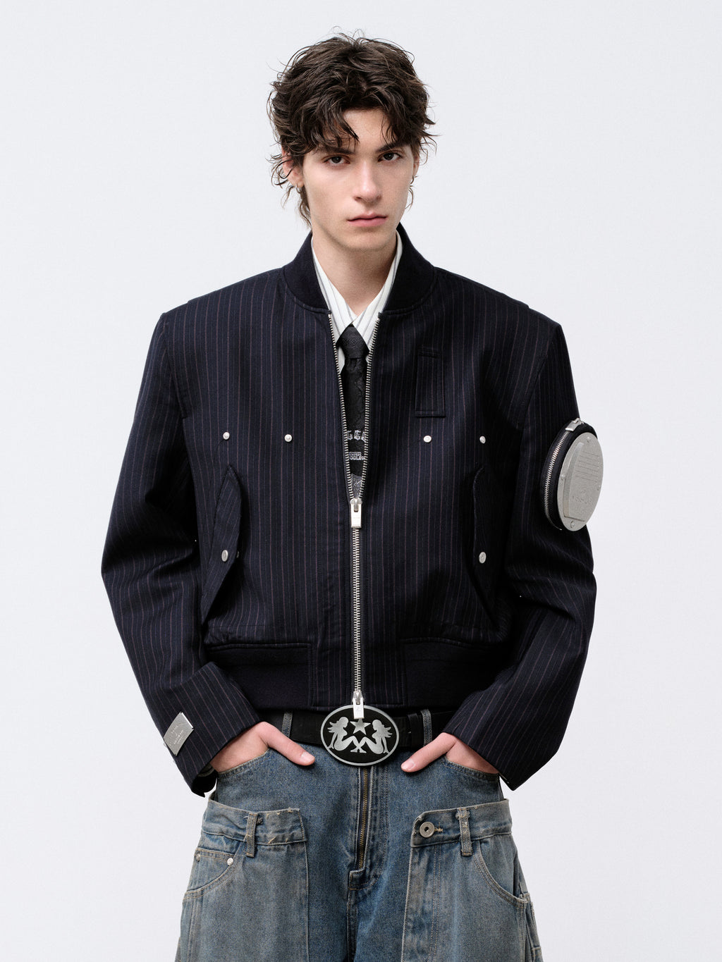 FACEONLAB Metal Emblem MA-1 Blazer Jacket