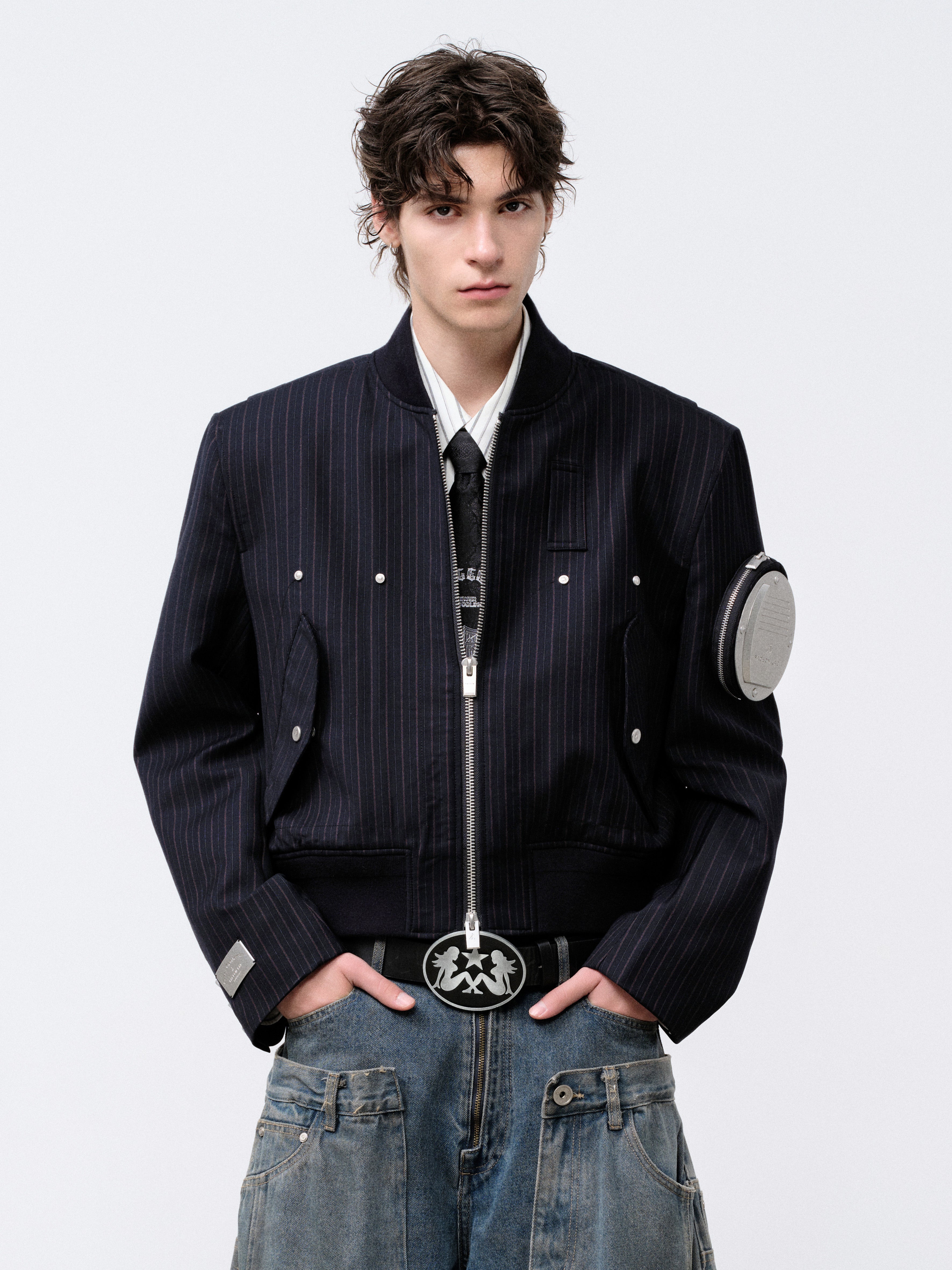 FACEONLAB Metal Emblem MA-1 Blazer Jacket