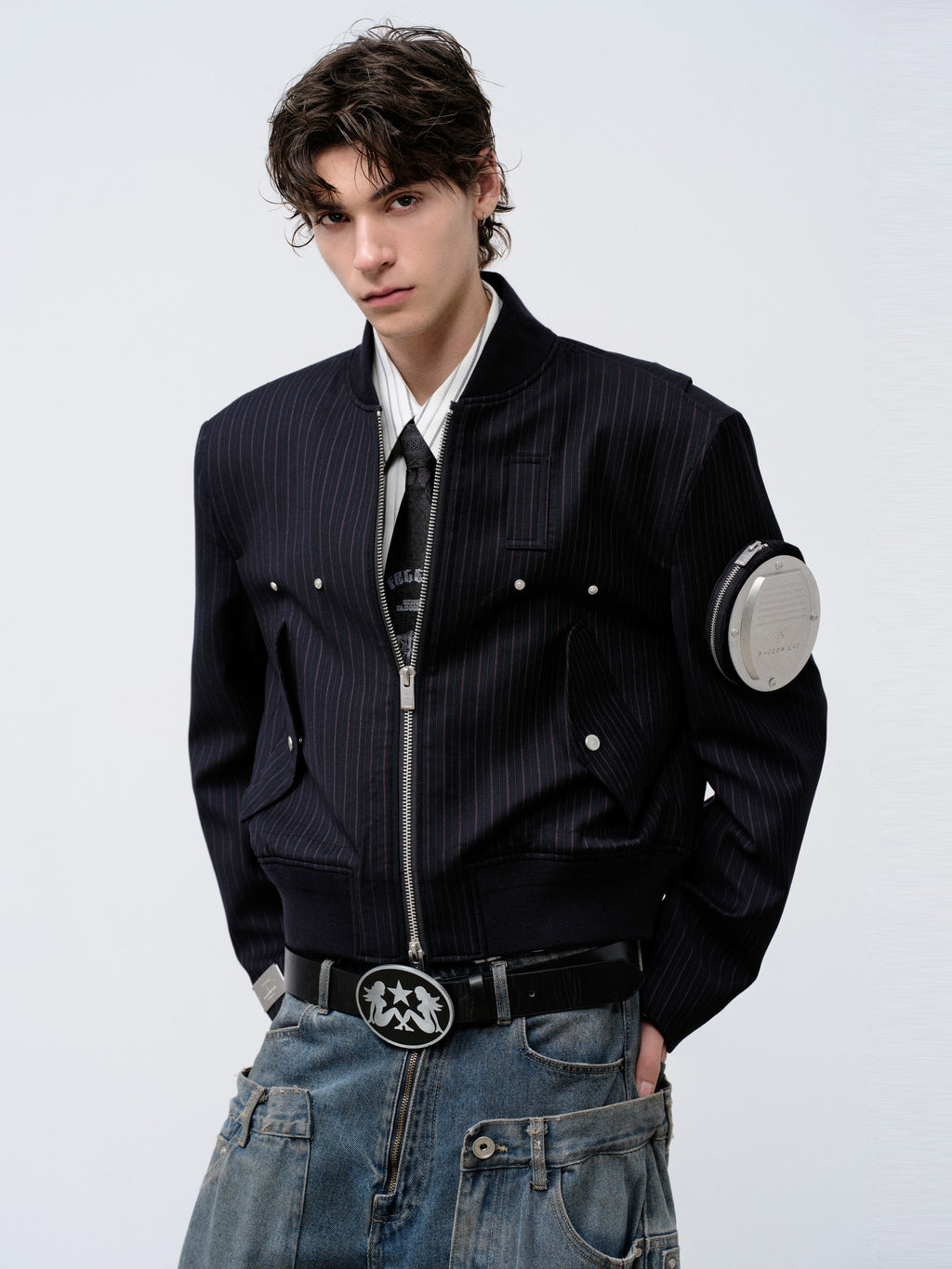 FACEONLAB Metal Emblem MA-1 Blazer Jacket