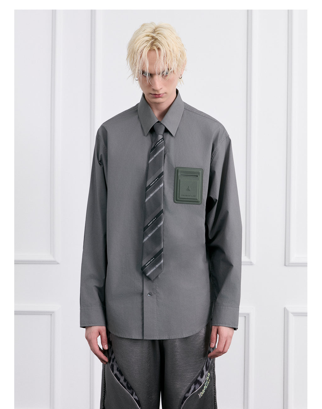 FACEONLAB Jacquard Twill Embroidered Necktie