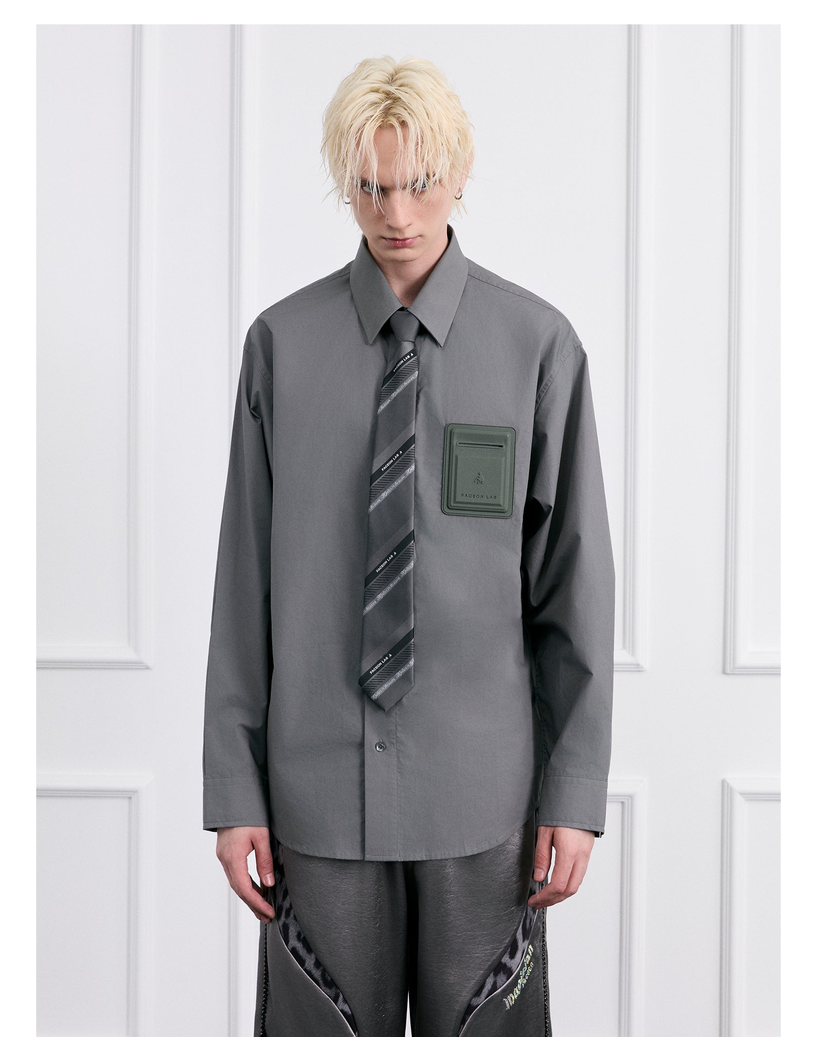 FACEONLAB Jacquard Twill Embroidered Necktie