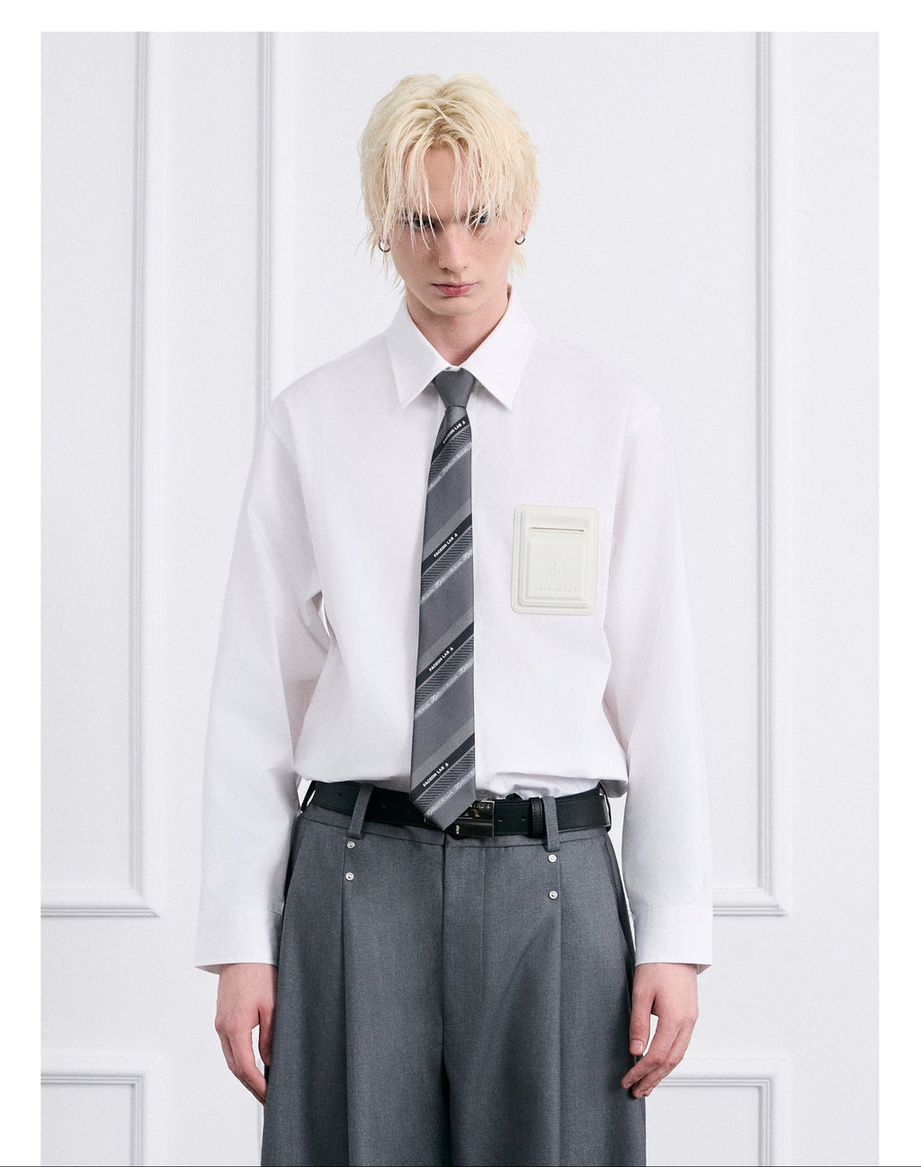 FACEONLAB Jacquard Twill Embroidered Necktie