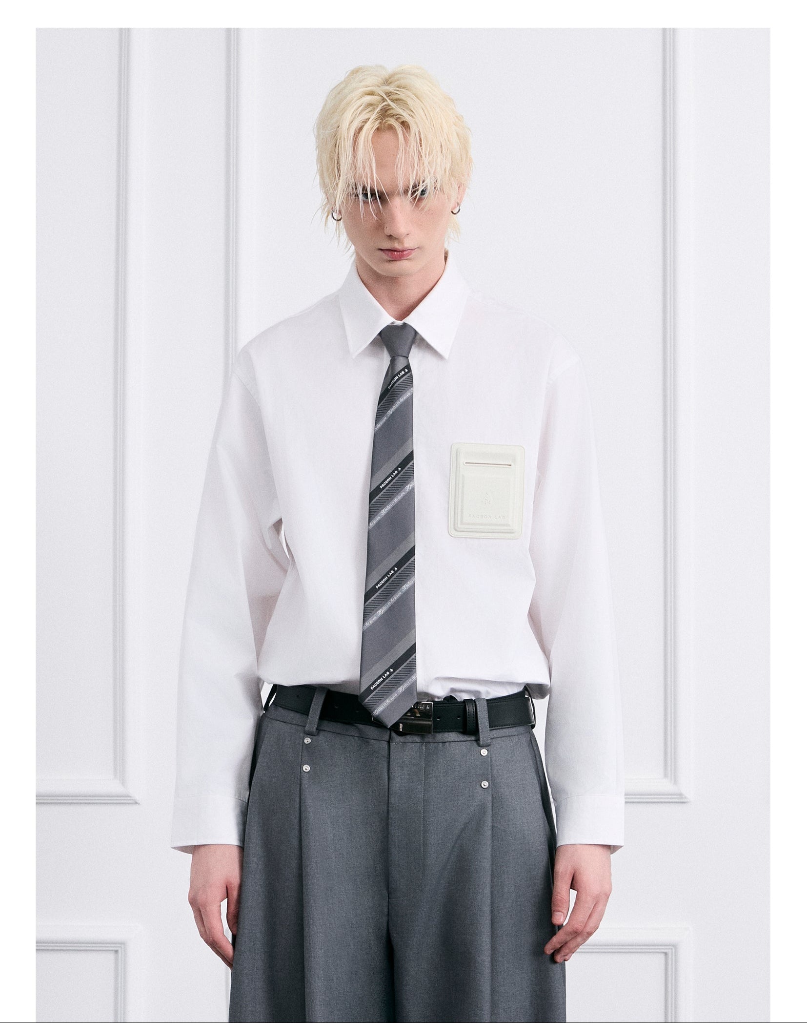 FACEONLAB Jacquard Twill Embroidered Necktie