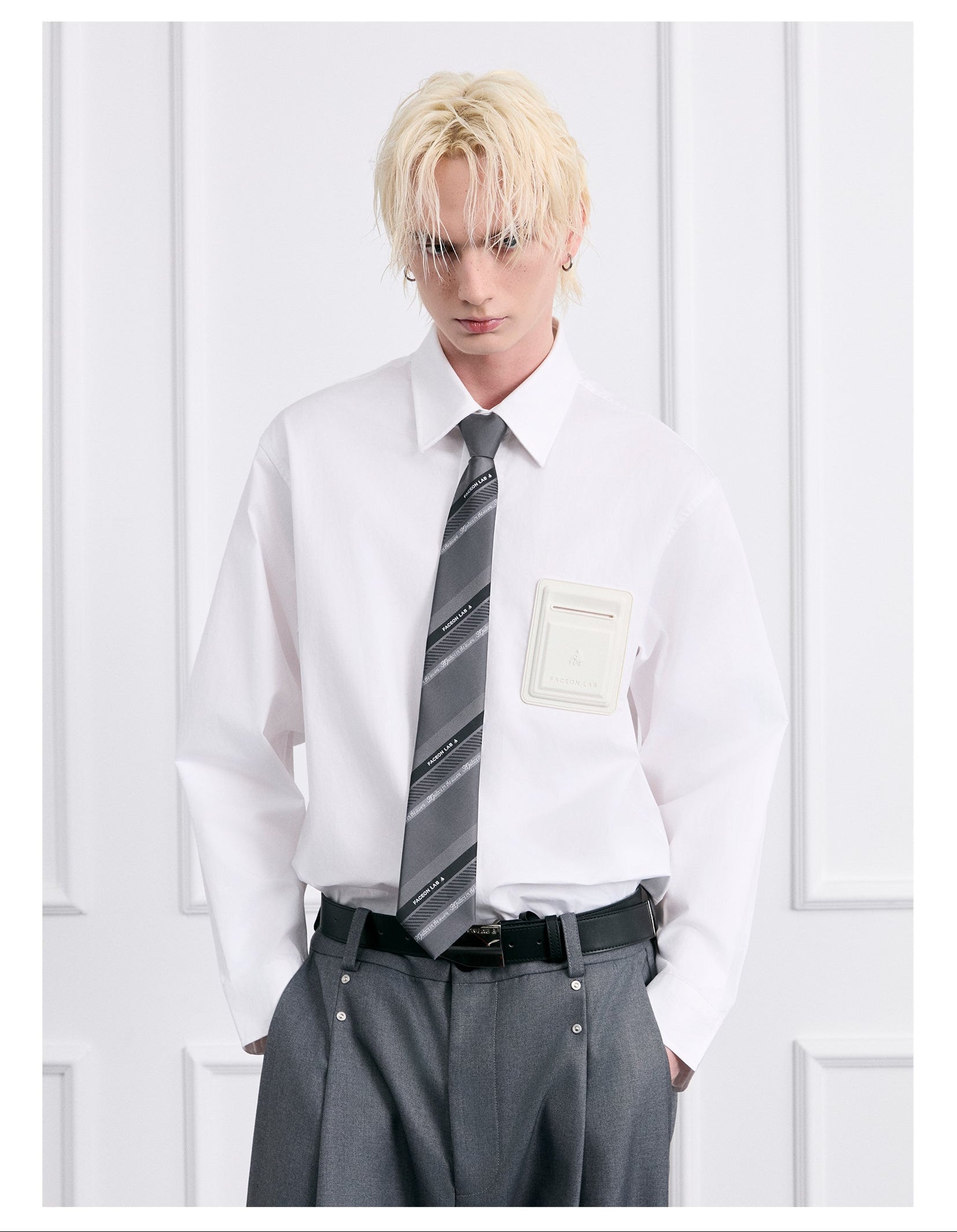 FACEONLAB Jacquard Twill Embroidered Necktie
