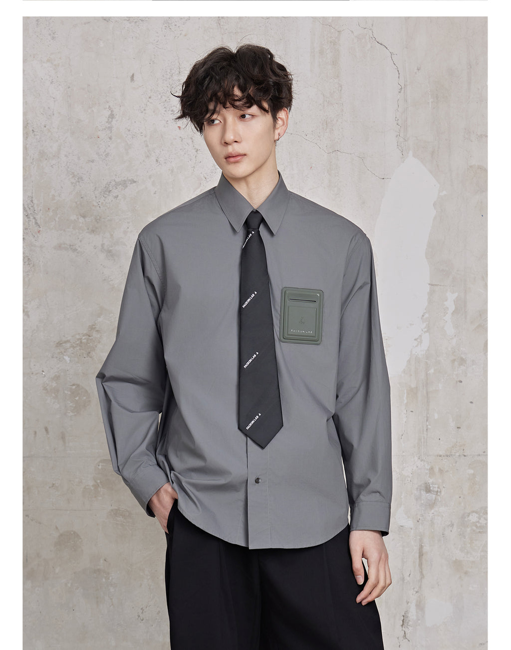 FACEONLAB Jacquard Twill Embroidered Necktie