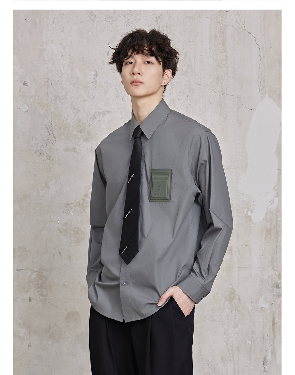 FACEONLAB Jacquard Twill Embroidered Necktie