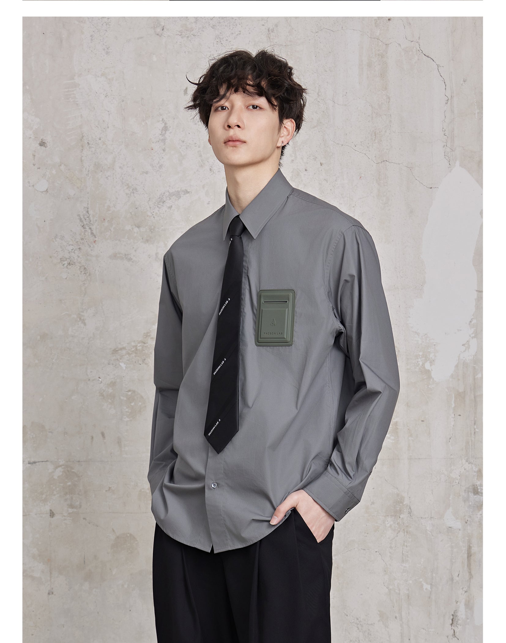 FACEONLAB Jacquard Twill Embroidered Necktie