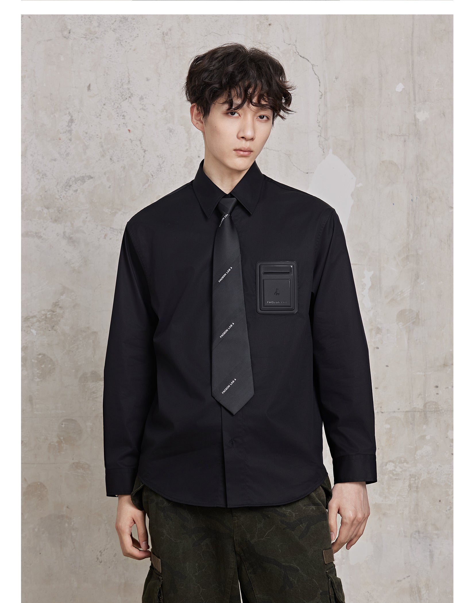 FACEONLAB Jacquard Twill Embroidered Necktie