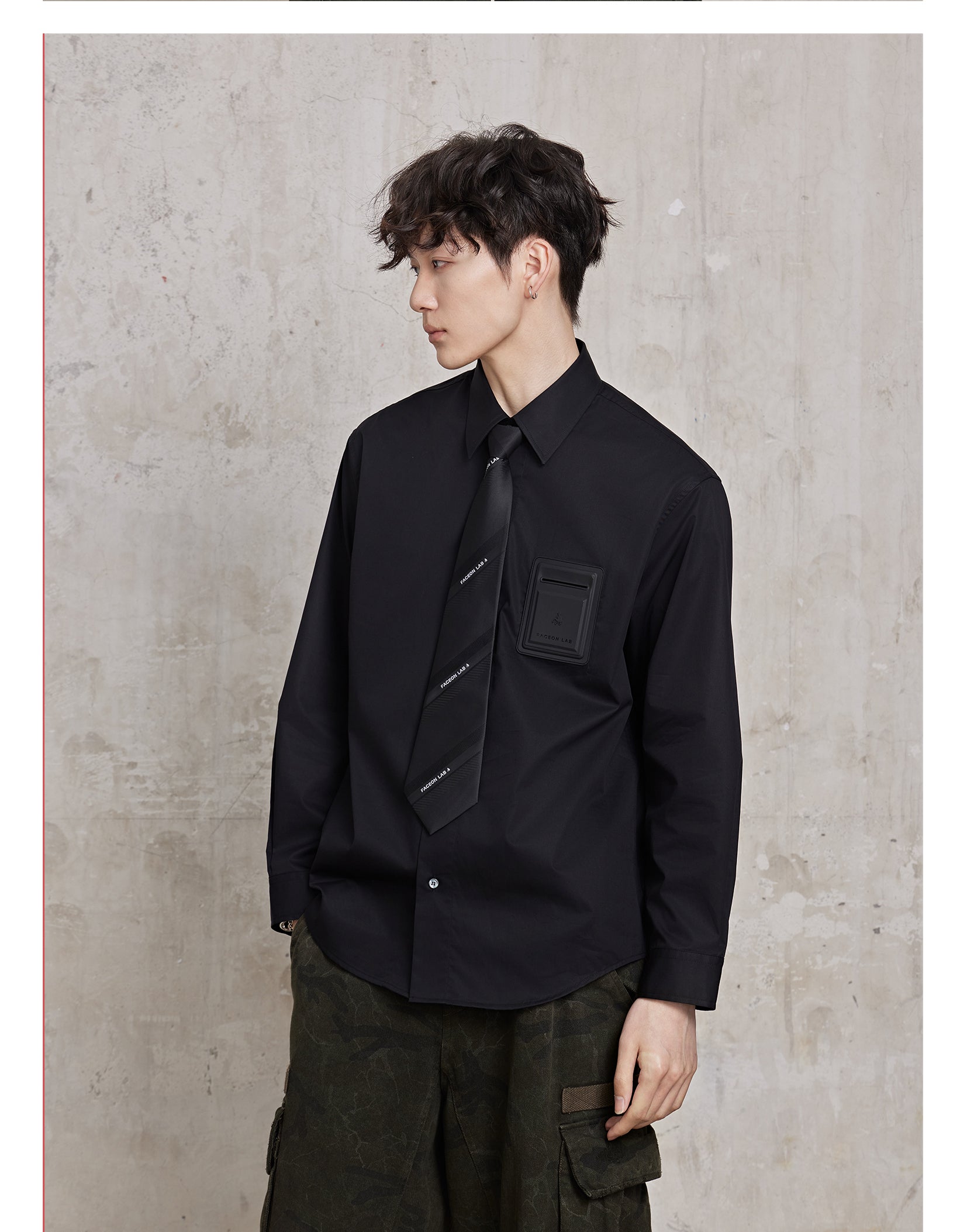 FACEONLAB Jacquard Twill Embroidered Necktie