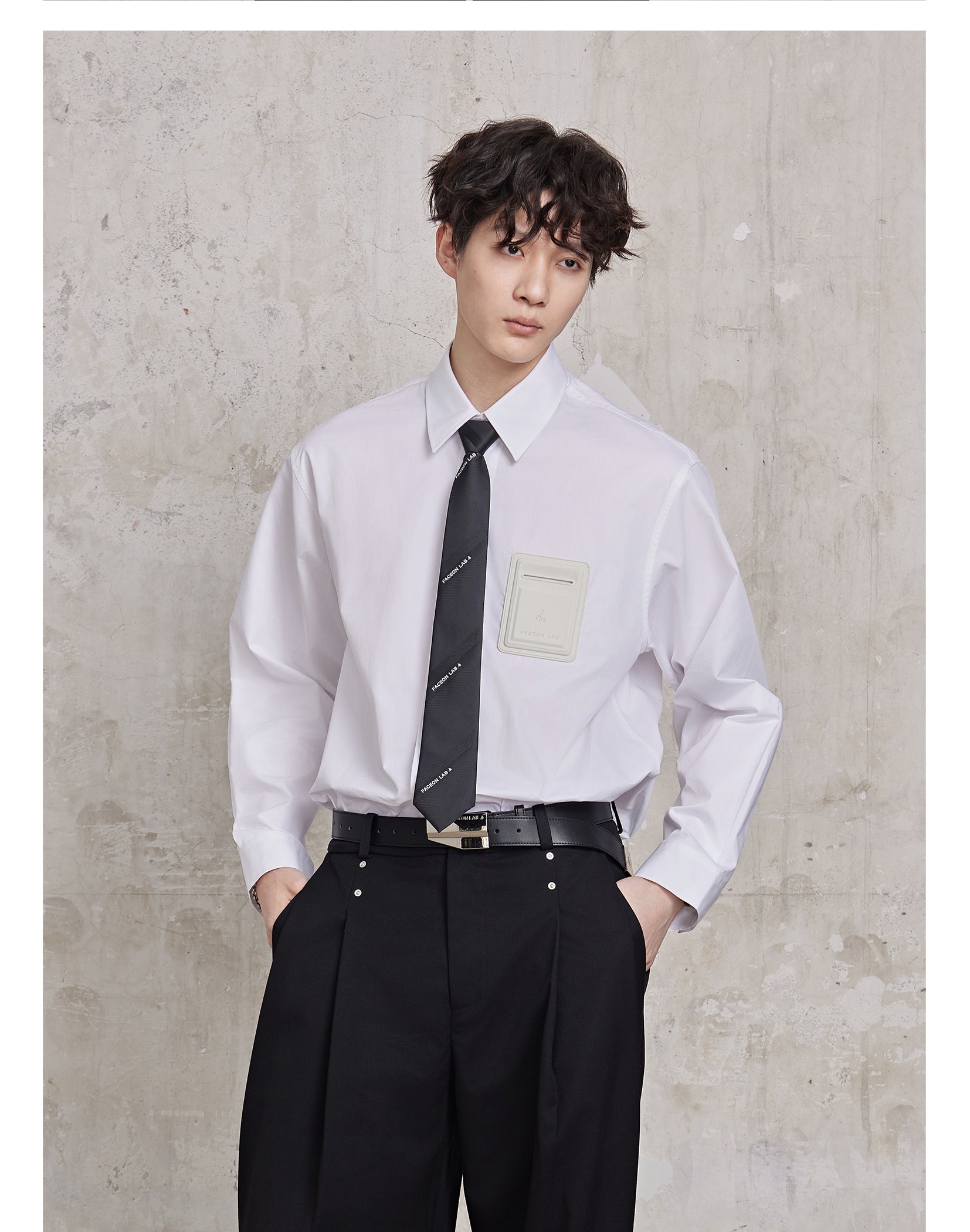 FACEONLAB Jacquard Twill Embroidered Necktie