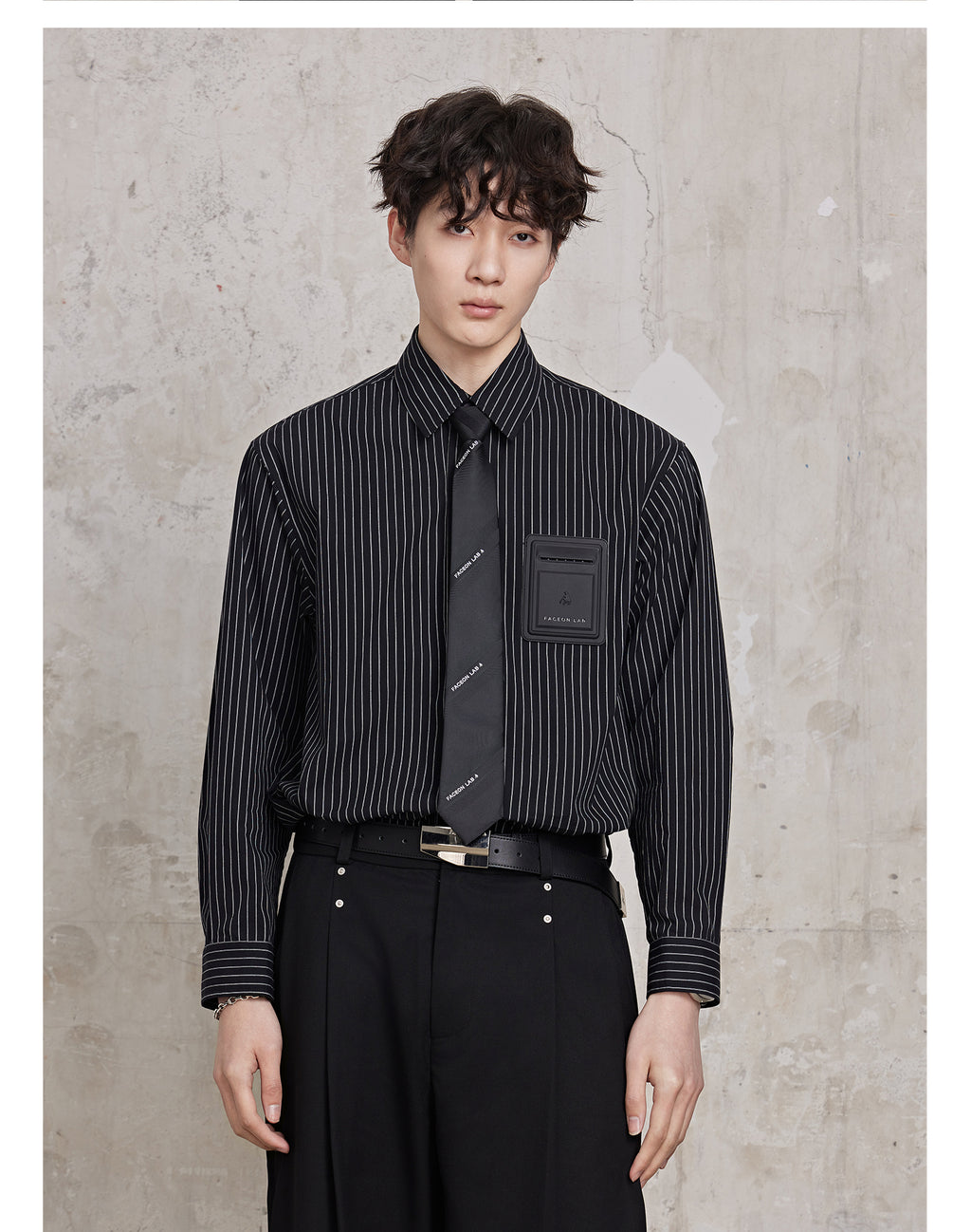 FACEONLAB Jacquard Twill Embroidered Necktie