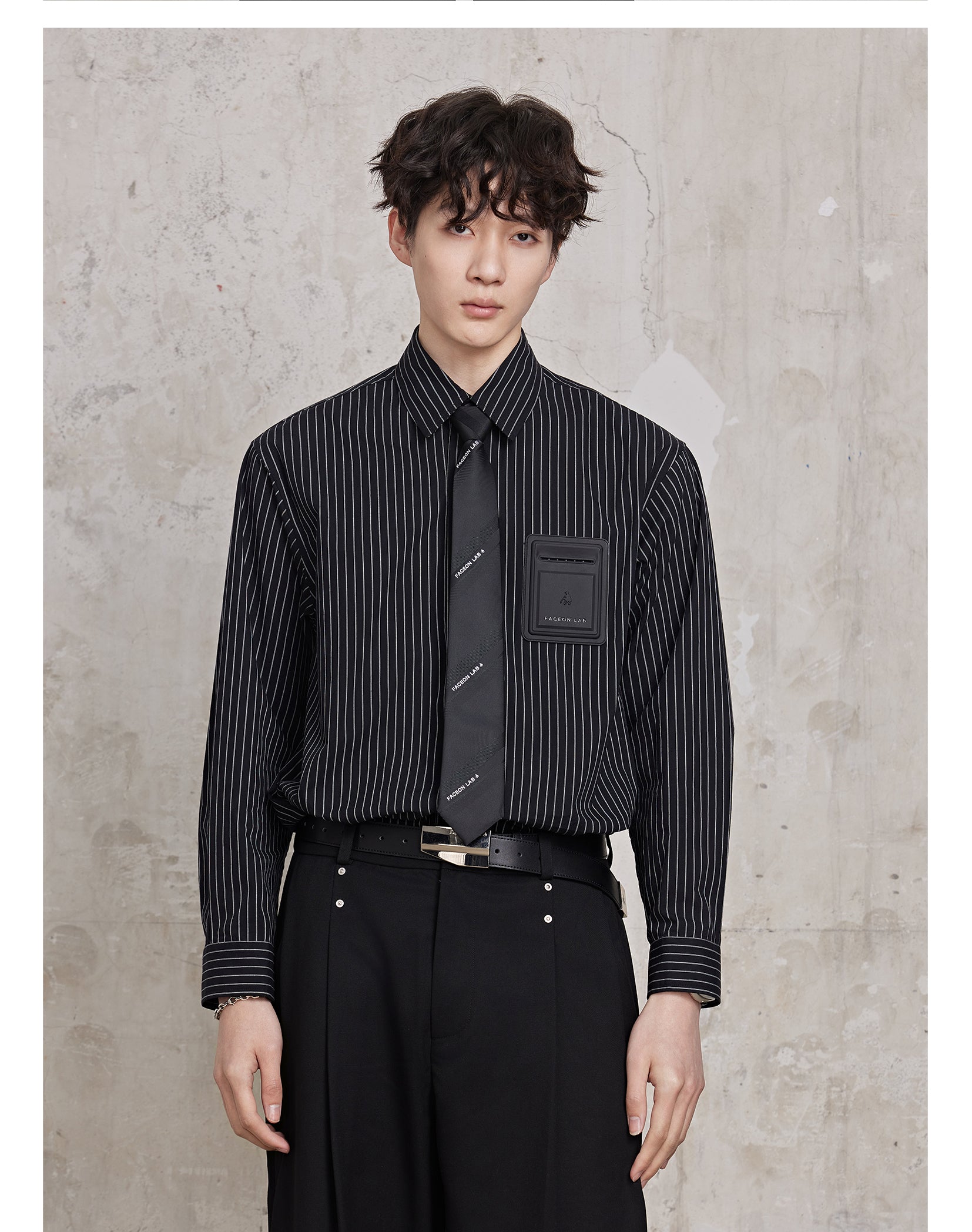 FACEONLAB Jacquard Twill Embroidered Necktie