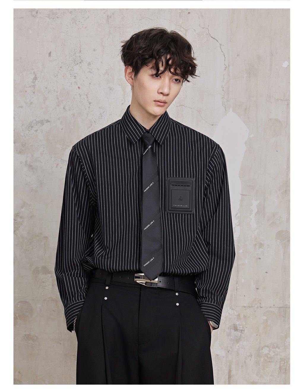 FACEONLAB Jacquard Twill Embroidered Necktie