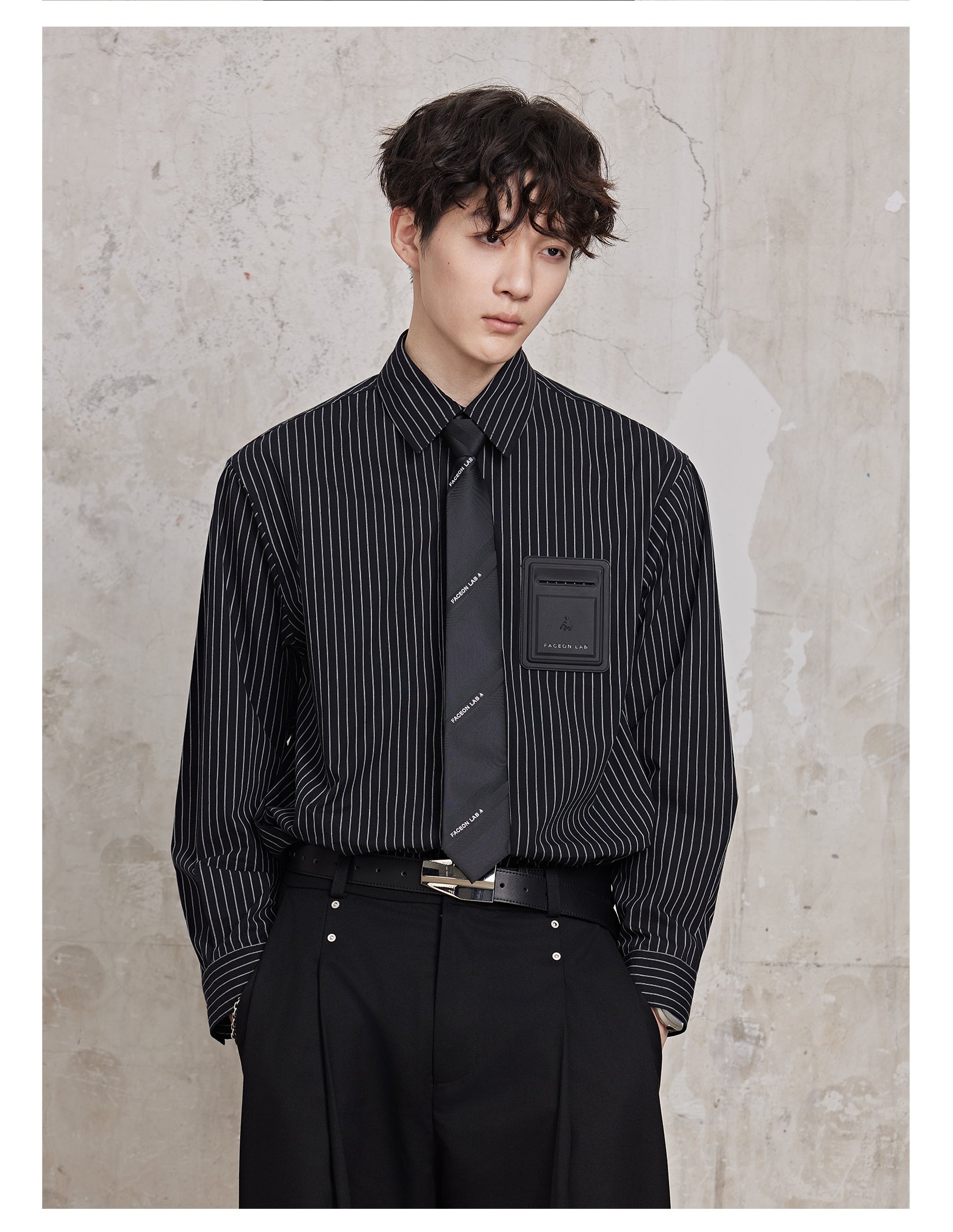 FACEONLAB Jacquard Twill Embroidered Necktie