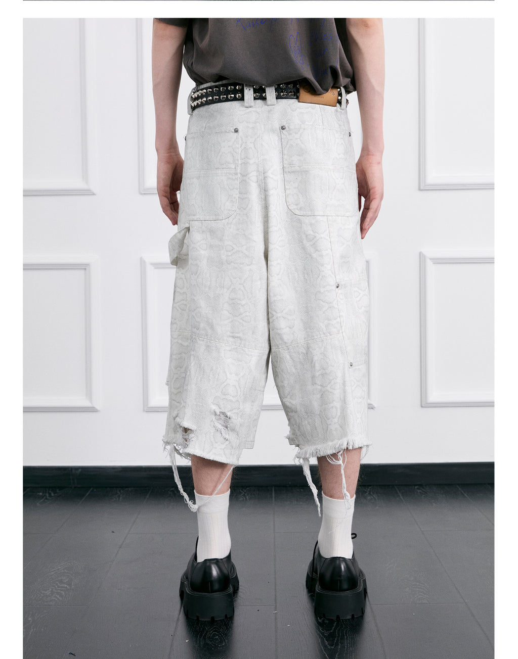 FACEONLAB Distressed Logger Pants