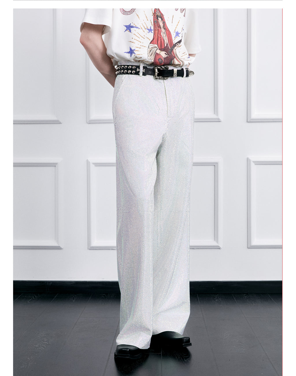 FACEONLAB Galaxy Rhinestone Sparkle Trousers