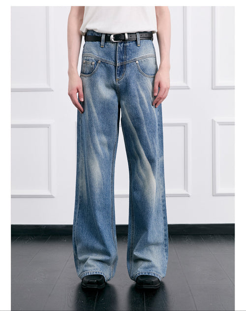 FACEONLAB Crystal Ice Blue Full Rhinestone Jeans