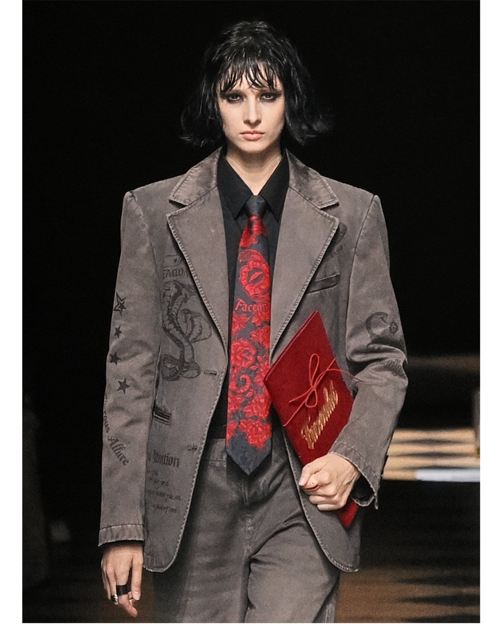 FACEONLAB Danger & Temptation Venus Flytrap Clip-On Tie